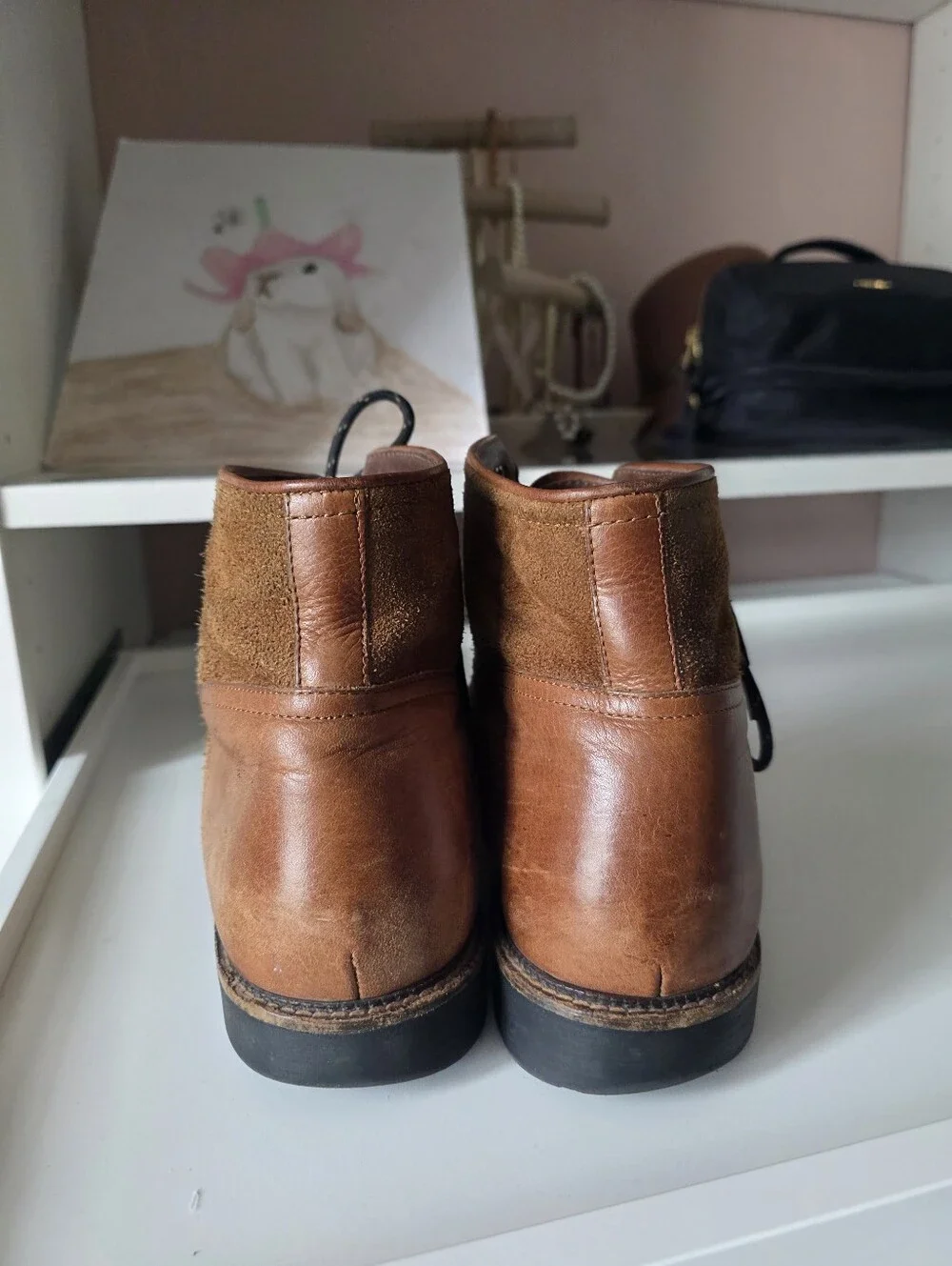 Neil M Brown Suede Chukka Boots with Black Laces
